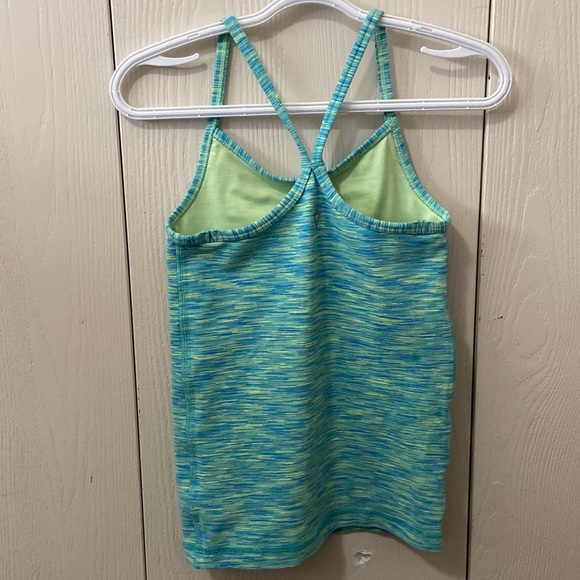 Ivivva Blue, Green & Yellow Marled Spaghetti Strap Tank Top - Picture 4 of 5